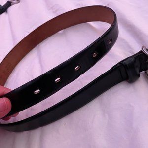 Skinny Leather Trouser Black Belt